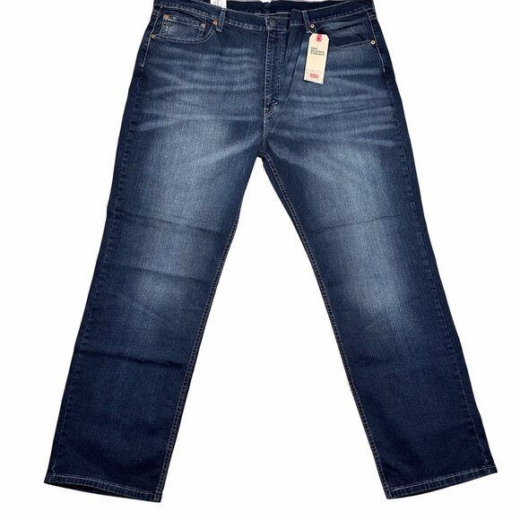 Levi’s 559 Men’s Relaxed Straight Jeans Stretch Dark Wash 44x34 Y2K Style NWT - Picture 2 of 11